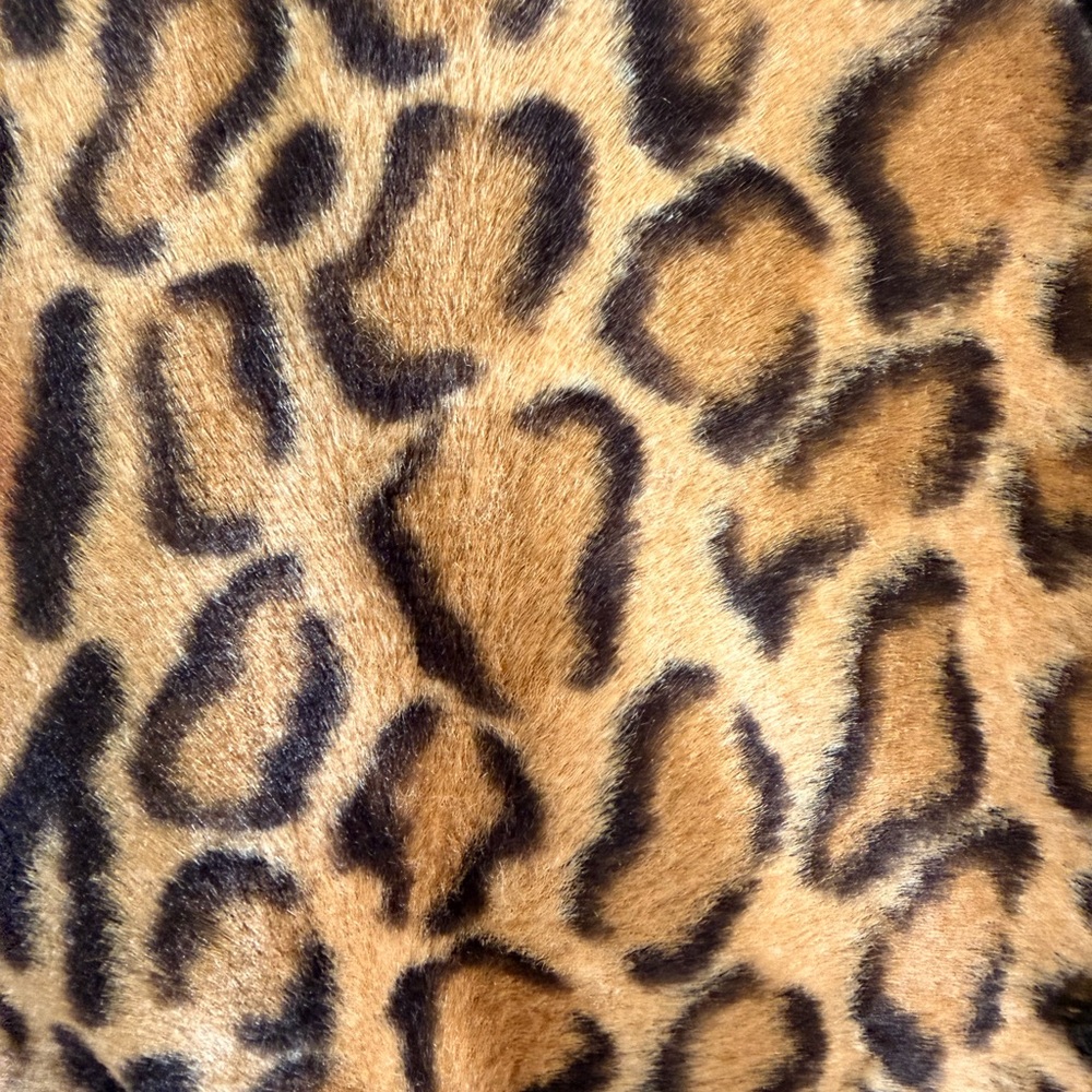 Vintage Tod OLDHAM Leopard Print Faux Fur Crop Vest - Brown/Black - Picture 7 of 11